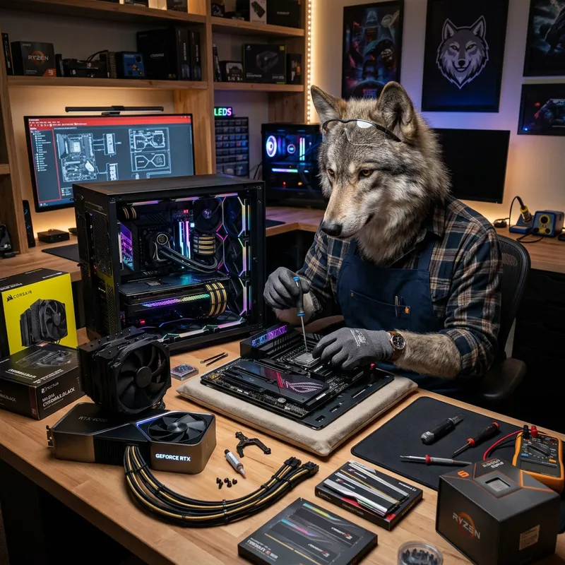 Wolf Builds Custom High-End Gaming PC Wolf Builds Custom High-End Gaming PC