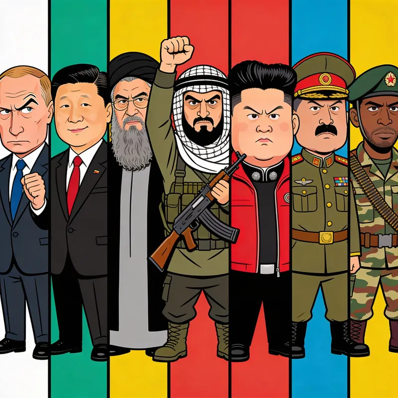 World's Worst Dictators: Political Satire Cartoon World's Worst Dictators: Political Satire Cartoon