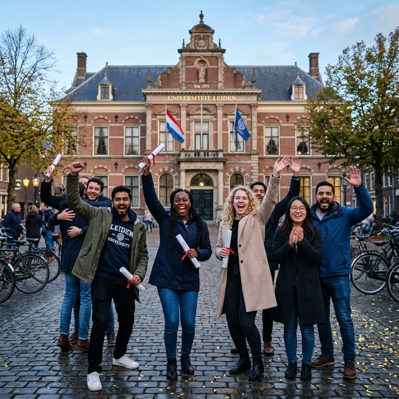 Award-Winning Photo: PhD Students Celebrating in The Netherlands