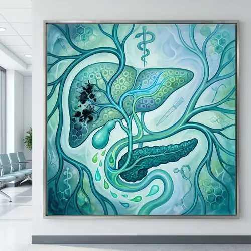 Abstract Hepatology Art: Liver, Gallbladder, Pancreas