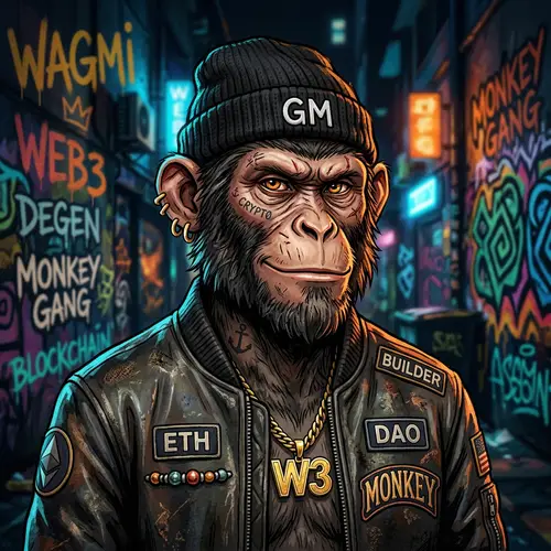 Unique Web3 Profile Picture: Tough Monkey Character