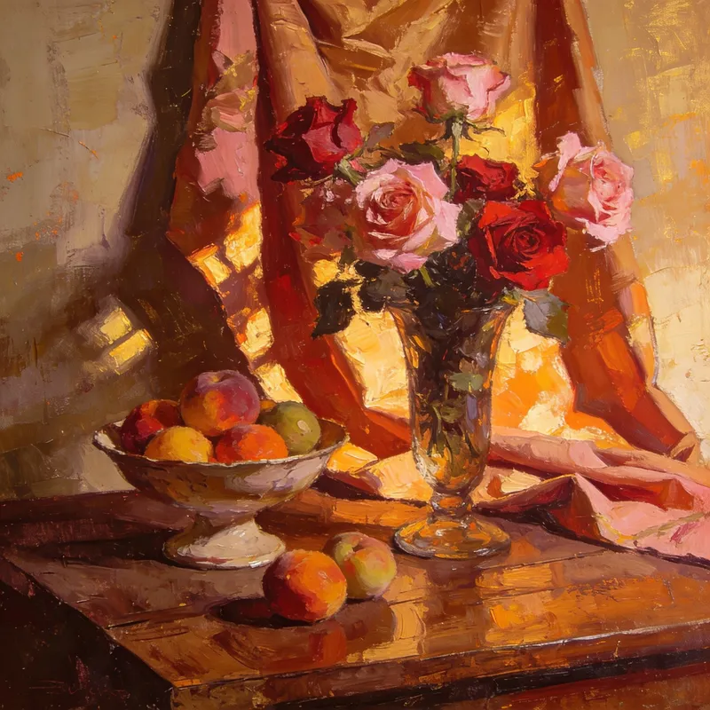 Classical Oil Painting with Rich Textures & Colors
