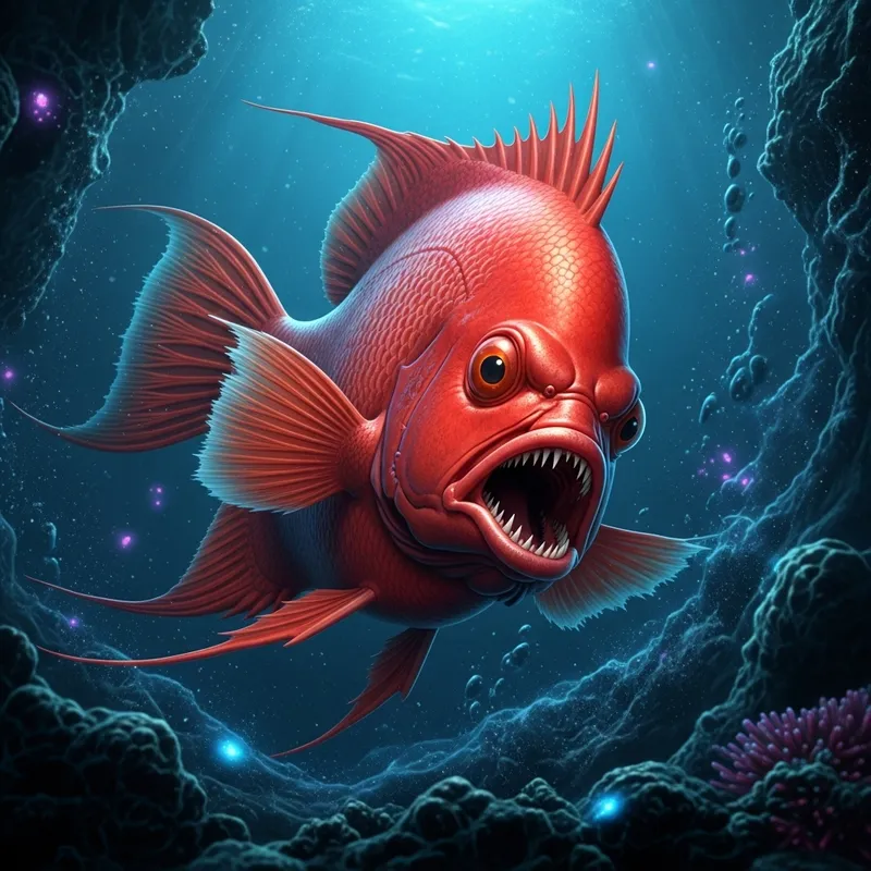 Angry Fish Image - Creatively Illustrated
