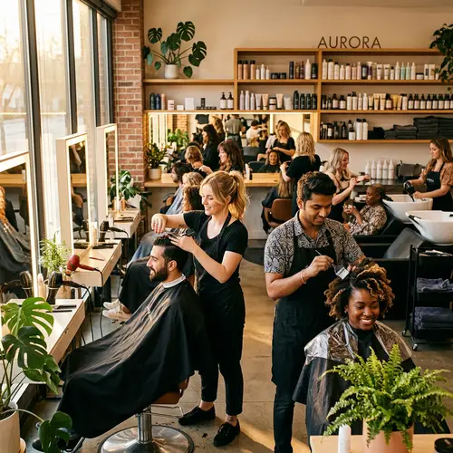 Multicultural Salon with Professional Hair Stylists