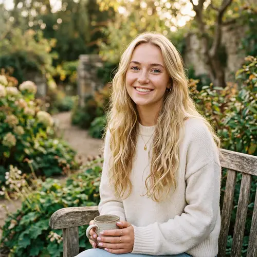 Beautiful 20-Year-Old Blonde Woman Portrait