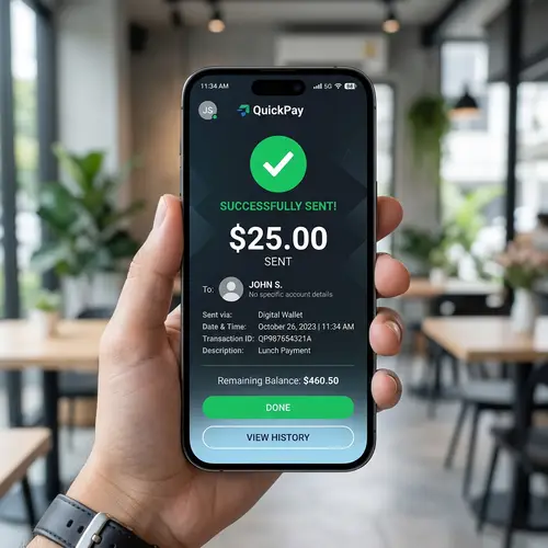 Complete Mobile Transaction - Digital Wallet Success