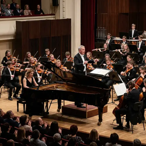 Enthralling symphony by child musicians and professional pianist