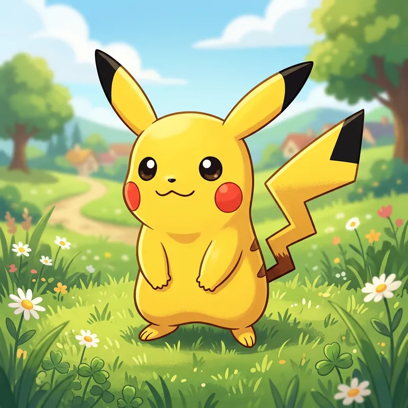 Pikachu - Adorable Yellow Cartoon Pocket Monster