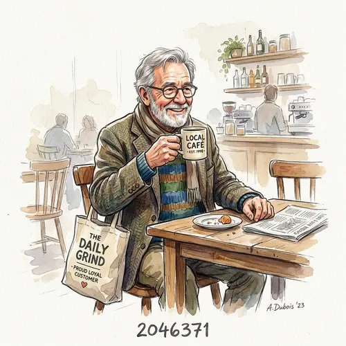 Loyal Customer Watercolour Sketch Art