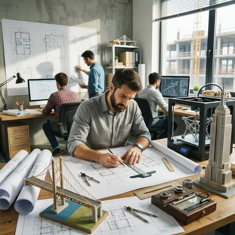 Engineering Design and Drafting: Projecting, Blueprinting, Structure Development