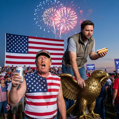 Donald Trump and JD Vance Celebrate America