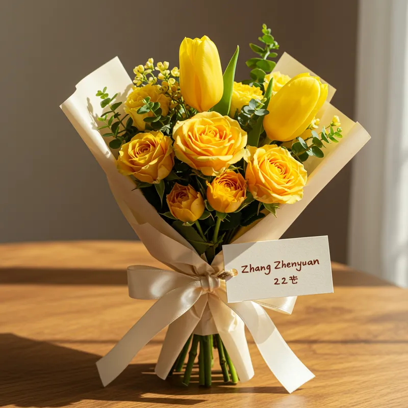 Small Yellow Flower Bouquet for Zhang Zhenyuan 22th