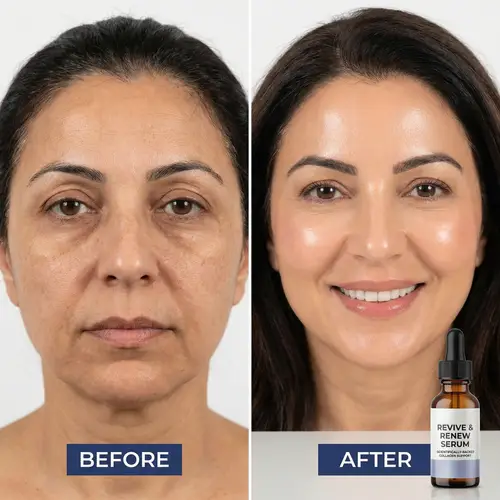 Middle-Eastern Woman Transformation: Before & After with Beauty Product