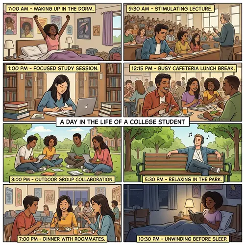 A Day in the Life of a College Student