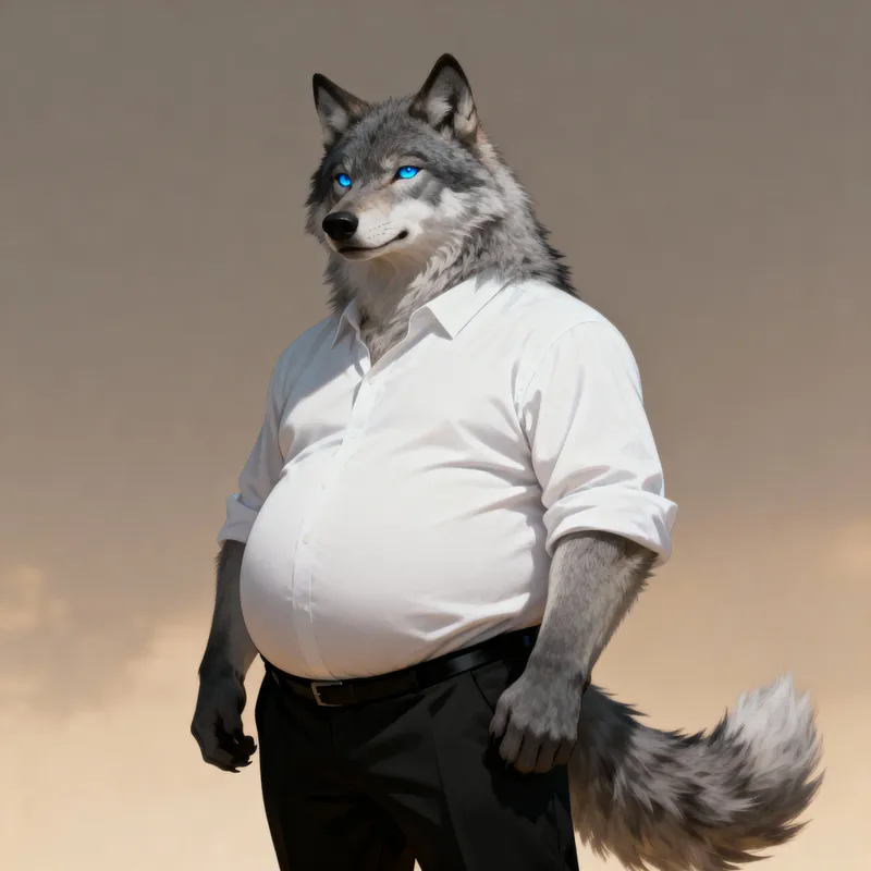 Wise Anthropomorphic Wolf Character Design Wise Anthropomorphic Wolf Character Design