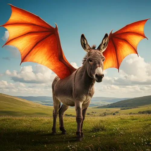Dragon-Winged Donkey: A Unique Fantasy Creature