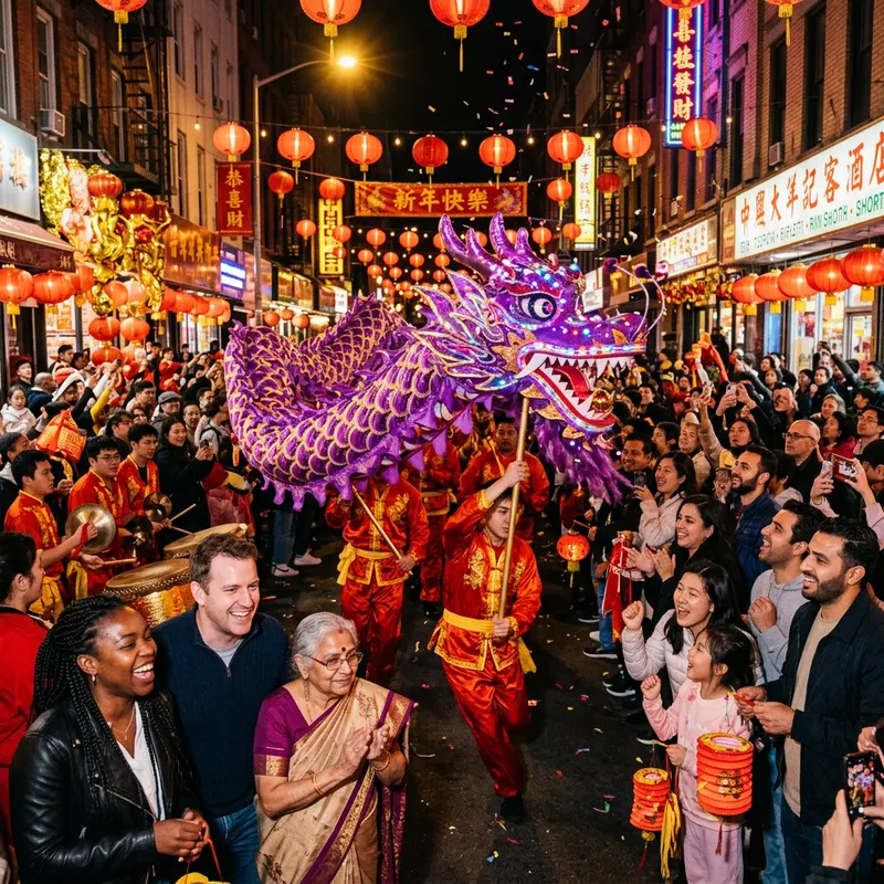 Purple Dragon Celebrates Chinese New Year in Chinatown