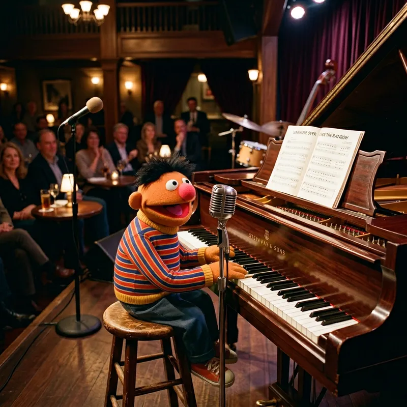 Ernie the Frog Singing Over the Rainbow