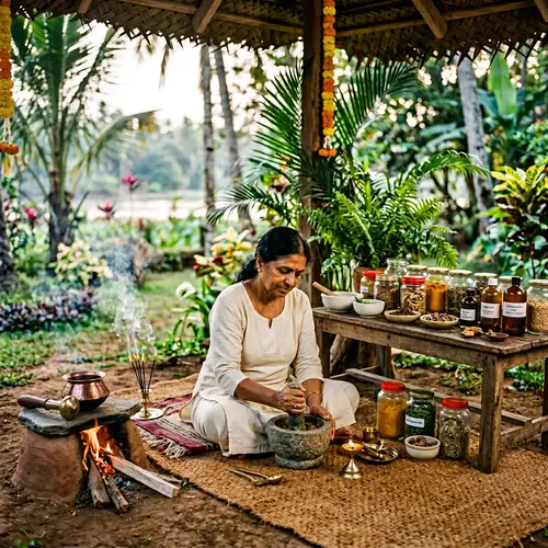 Ayurvedic Healing Practice in a Natural Setting