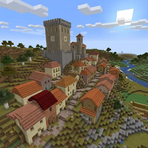 Minecraft Style Village of Torre de Arcas