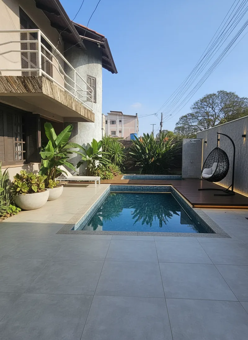 Tropical Outdoor Pool Area Interior Photography