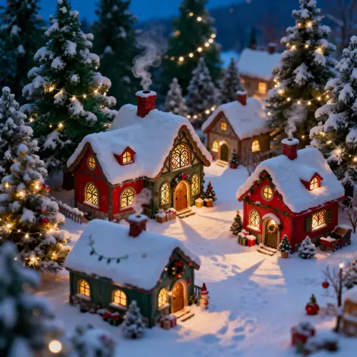 Whimsical Winter Village: Christmas Cottages Delight