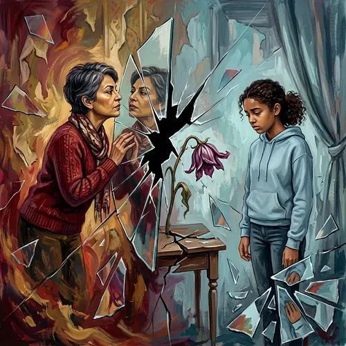 Toxic Mother-Daughter Relationship: Symbolic Artwork