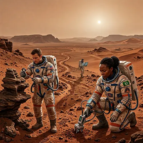 Humans Exploring Mars: Diverse Descent on Red Planet