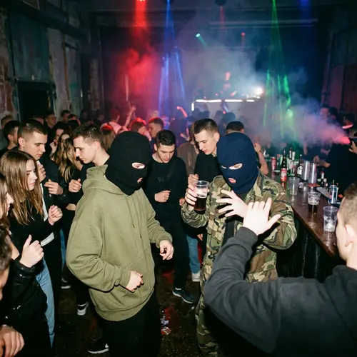 Young People Dancing at a Night Club
