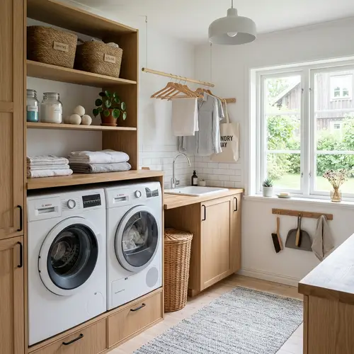 Cozy Scandinavian Laundry Room Design Ideas