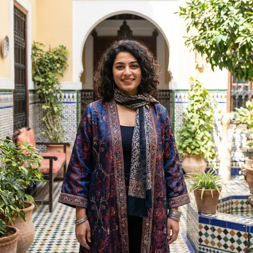 Elegant Persian-Asian Woman with Vibrant Features