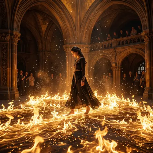 Golden Floor of Fire: A Unique Visual Experience