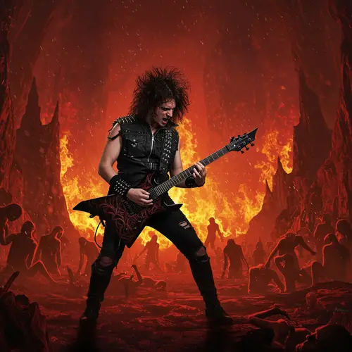 Rock Guitarist in Dante's Hell