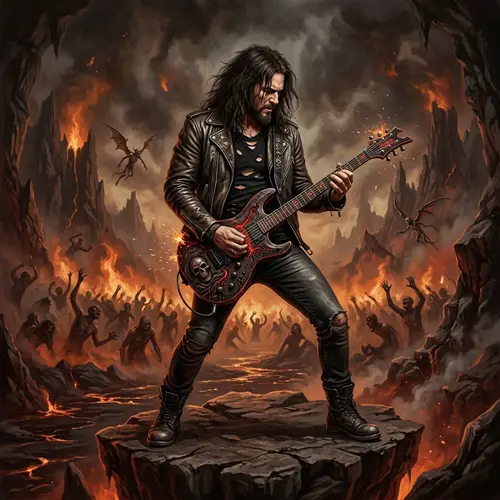 Rock Guitarist in Dante's Hell