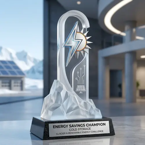 Energy Savings Champion Trophy - Glacier Theme