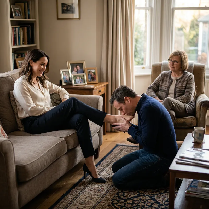 Husband Kissing Wife's Feet - A Unique Moment