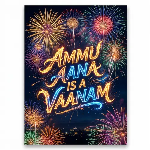 Ammu Aana is a Vaanam - Spectacle of Fireworks Poster