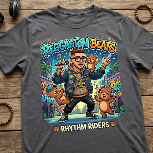 Cute Bear T-Shirt x Bad Bunny Design