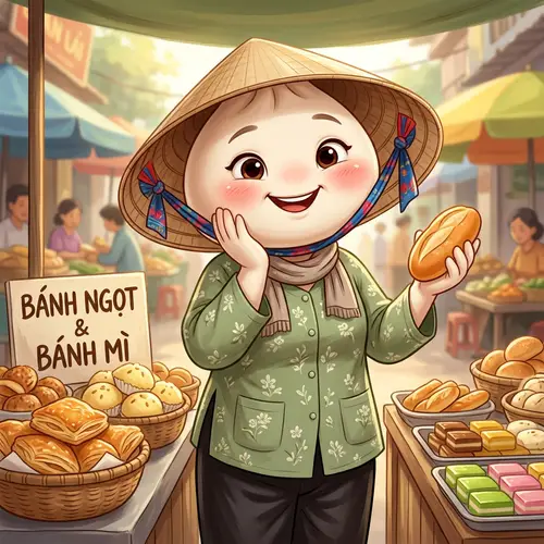 Captivating Female Character in Vietnamese Conical Hat | Breads and Cakes Lover