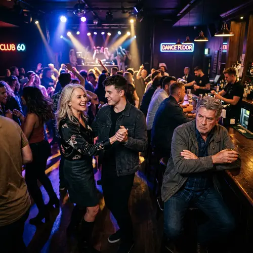 Dancing in the Spotlight: A Nightclub Scene