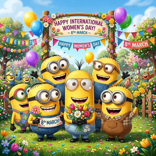 Cheerful Minions Celebrate 8th of March | Playful Gathering