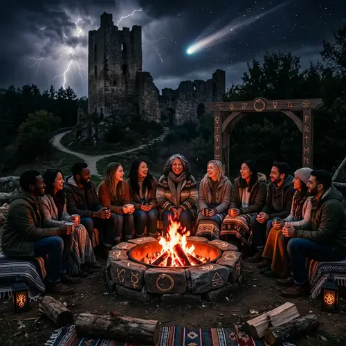 Mystical Night Circle Gathering