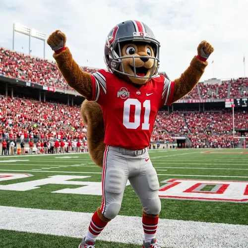 Northwestern University Squirrel Football Mascot