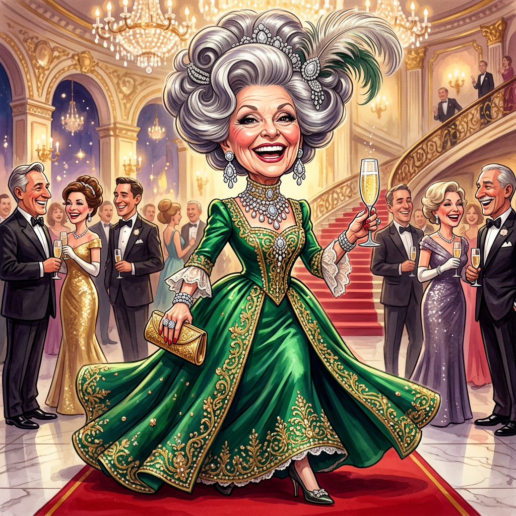 Charming Female Caricature in Formal Attire | AI Art Generator |  Easy-Peasy.AI
