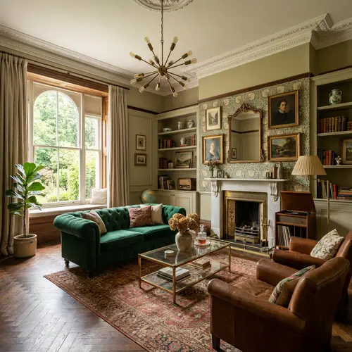 Stunning Vintage Living Room Architectural Photography