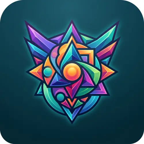 Vibrant Geometric Icon Design | Colorful Abstract Shapes