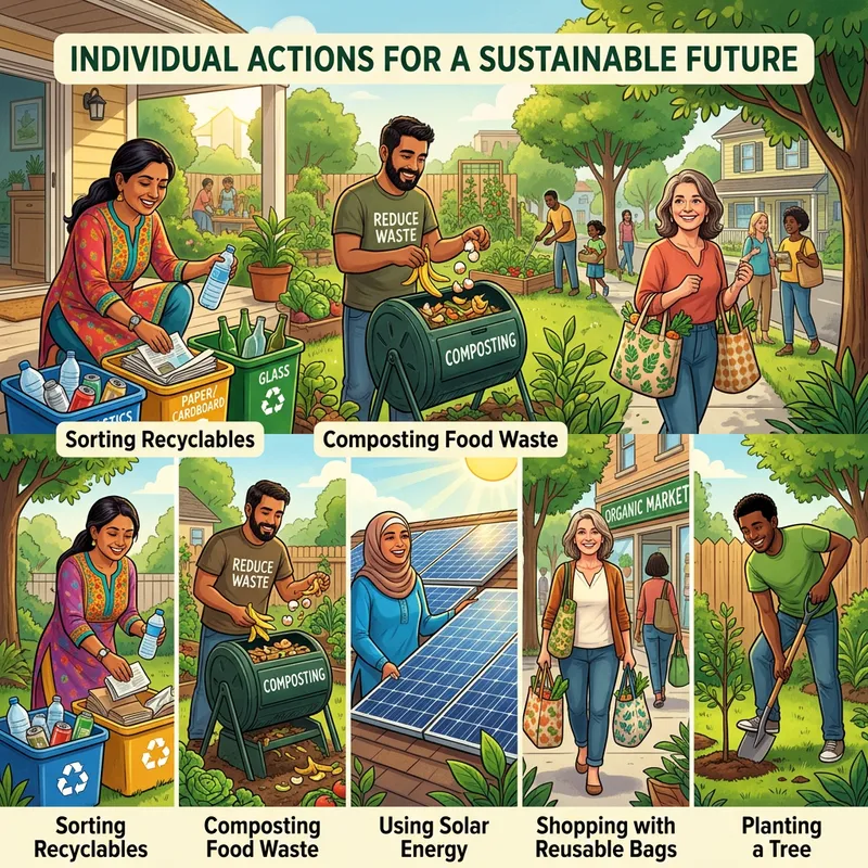 Eco-Friendly Actions: Recycle, Reduce Waste, Support Sustainability