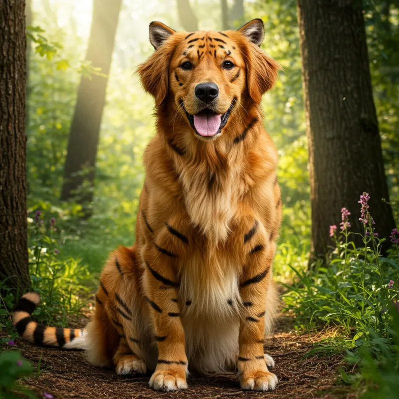 Transform a Dog into a Tiger