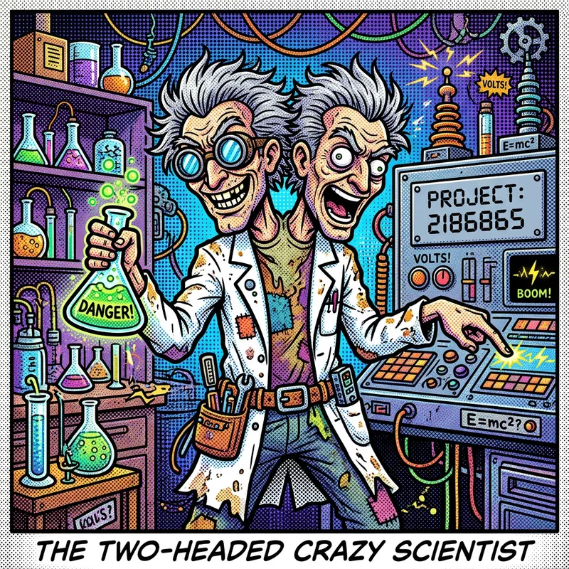 Dot-Style Crazy Scientist: Pixel Art Masterpiece