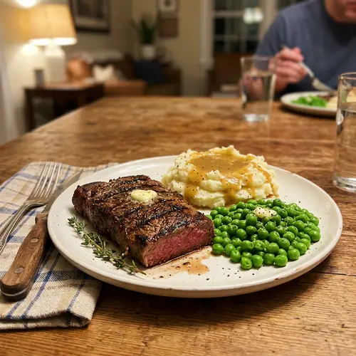 One-Dollar Steak: Economical and Tender Cut with Classic Sides